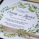 Printable Wedding Invitation,  DIY Printable, Watercolour Spring Green Wreath - Invitation Only