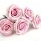 Pink rose , Bridal Hair Accessory, Bridal Pink Hair Flower, wedding hair - Set of
