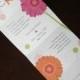 Pink, Orange, Gerber Daisy Wedding Invitation, Unique folded invite, Fun wedding invitation, Polka Dot wedding invitation