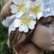 Boho Daisy headband Ivory Lace and Guipure Lace Daisy Flowers Summer Headband or Country Wedding