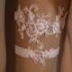 Lace Wedding Garter, Lace Wedding Garter Set, Ivory Or White Lace Bridal Garter Belt, Lace Bridal Garter Set With Pearls, Vintage Style