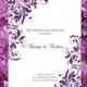 Wedding Program Template Purple "Kaitlyn" Order Any Color Make your own Ceremony Programs Word.doc Instant Download DIY You Print