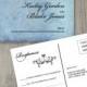 Printable Reply Postcard, Wedding RSVP Card, Custom Response Postcard Instant Download. Boho Shabby Chic