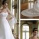 Crystal Organza A-line Bridal Wedding Gown with Basque Waistband