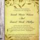 DIY Rustic Wedding Invitation Template Editable Word File Download Printable Invitation Yellow Gold Invitation Leaf Wedding Invitation