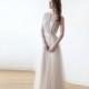 Oscar SALE Champagne maxi tulle sleeveless gown , Bridesmaids maxi champagne tulle dress