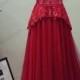 PD16023 Elegant burgundy high neck short sleeves peplum long prom gown