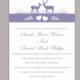 DIY Wedding Invitation Template Editable Word File Instant Download Printable Reindeer Invitation Purple Wedding Invitation lavender invite