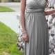 silver gray Infinity Convertible Dress Wedding Arts Wrap bridesmaids dress Prom dress cap sleeves long dress