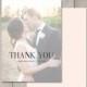 Wedding Thank You Card - Flat or Folded (Printable) by Vintage Sweet
