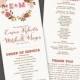 Printable Wedding Program - Floral "Love Wreath"