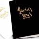 Wedding Vow Books, Gold Wedding Vow Books, Black and White Vow Books, Wedding Vow Book Set, His and Hers Vow Books