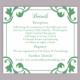 DIY Wedding Details Card Template Editable Word File Download Printable Details Card Mint Green Details Card Elegant Information Cards