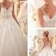 Alluring Tulle V-neck Natural Waistline A-line Wedding Dress