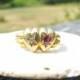 Antique Ruby Diamond Ring, Victorian era Sweetheart Ring, Hallmarked 1898, Solid 18K Gold, Charming and Lovely Condition