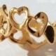 Ring cores 'Courage' small multi-core model mpm yellow gold Creation HIROKO MIURA handmade wedding, engagement