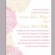 DIY Wedding Invitation Template Editable Word File Instant Download Printable Floral Invitation Pink Wedding Invitation Gold Invitations