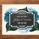 Blue or Blush Hydrangea Vintage Save-the-Date Postcard