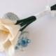 Calla Lily Bouquet, Alternative Bouquet, French Beaded Flowers Wedding Flowers for Brides and Bridesmaids