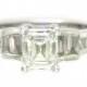 14k white gold asscher cut diamond engagement ring 1.62ctw