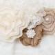 Rustic Burlap Lace Bridal Sash-Bridal Belt -Rustic Bridal Sash-Shabby Chic Sash- Flower Girl Sash-Country Wedding-Burlap Roses-Bridal Belt