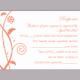 DIY Wedding RSVP Template Editable Text File Instant Download Rsvp Template Printable RSVP Cards Floral Orange Rsvp Card Elegant Rsvp Card