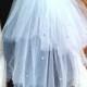 Bachelorette party Veil 2-tier white, sparkling with rhinestones, short length. Bride veil, accessory, bachelorette veil, hens party veil