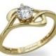 14k Yellow Gold Engagement Ring, Wedding Ring, Promise Ring, Statement Ring, Engagement Band, Diamond Ring, Prong Ring, Delicate Ring