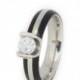 Diamond Ring, Tension Set Ring, White Gold Ring, Wood Ring, Wood and Gold Tension Set Diamond Ring, Custom Made Ring, Bespoke Jewelry