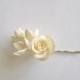 Bridal Bridesmaid Rose Hair Pin Wedding Hair Flower Wedding Rose Stephanotis Hair Pin Clay Flowers
