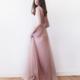 Backless Blush Pink Formal Maxi Tulle Dress by Blushfashion