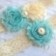 Wedding garter / Ivory garter / bridal garter / lace garter / blue garter / keepsake garter/  toss garter/ garter set / blue garter/ teal