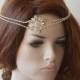 Bridal Hair Accessory, Bridal Hair Jewelry, Wedding Hair Accessories, Wedding Head chain, Wedding Headpiece, Silver Rhinestone
