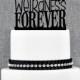 Mutual Weirdness Forever Cake Topper, Modern Cake Topper, Custom Fun Romantic Wedding Cake Decoration in your choice of Color- (S200)