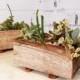 Handmade Reclaimed Wood Succulent Planter Box - Small Planter Wedding Decoration - Can Be Personalized with Initials