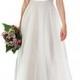 Ivory V-neck A-line Lace Tulle Beach Wedding Dress