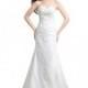 White Sweetheart Lace Applique Sweep Train Mermaid Bridal Gown