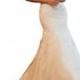 Ivory V-back Court Train Lace Mermaid Wedding Dress