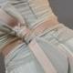 Gray Wedding Dress Pink Bow, Custom Made in your size - Jessica Style