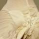 Simple Wedding Dress, Chiffon Lace and Leaf Detail, Custom Made to Order in your size - Eva Style
