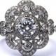 DUCHESS - 14k white gold - Floral - Round Diamond Engagement Ring or RIGHT Hand Ring - Weddings- Brides - Luxury - Bp0012 - New