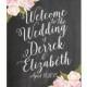 Large Wedding Sign Printable - Vintage Wedding - Floral Wedding - Welcome Wedding Sign - Floral Sign - Vintage Wedding Sign - Reception Sign