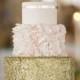 Glamorous Glittery Gold And Blush Pink Wedding Cakes For 2016