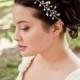 Wedding hair accessory - bridal crown - crystal beads and pearls