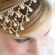 Crystal headchain, wedding headchain, hair jewlery, rhinestone headband  - style 241