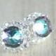 Crystal earrings,Peacock wedding ,Vitrail light earrings,Swarovski earrings,rainbow earrings,mulitcolor earrings, rainbow crystal earrings