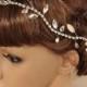 Rhinestone Flower headpiece, Bridal Veil, Wedding Veil, Bridal Hair Pin, Woodland, Boho, Gatsby