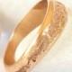 14k Rose Gold Organic ring - Small Creek ring in 14k solid gold - Women's Rustic ring