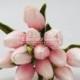 12 pcs One Dozen Pink Real Touch PU Tulip Flowers Bouquets Arrangement Supply