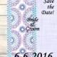 Purple Persian Lace Wedding "Save the Date" Cards Customizable - Printable Digital Download